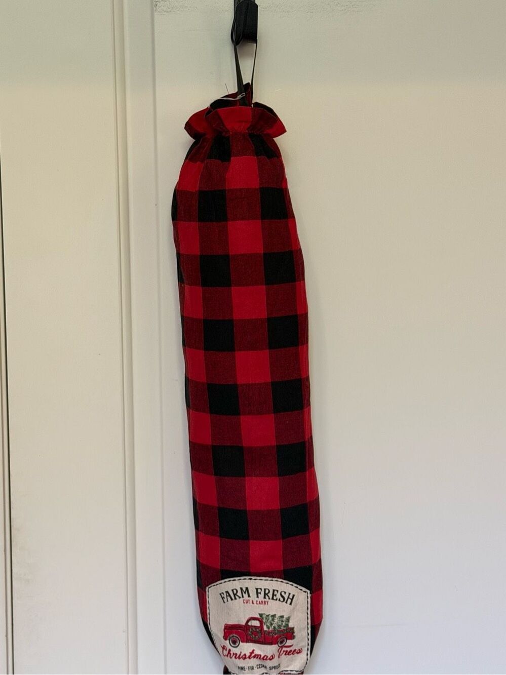 Handmade Plastic Bag Holder-Farm fresh Christmas Trees